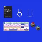 Tastatura gaming mecanica Machenike K500B-B87, Cu fir, RGB, Switch-uri Backlight Red, USB-C, Lungime cablu 1.6m, Alb 14 - lerato.ro