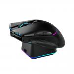 Mouse gaming wireless Machenike L8 Pro, 2.4 GHz / Bluetooth / USB-C, 26000 DPI, 7 butoane, 380 mAh, RGB, Negru 5 - lerato.ro
