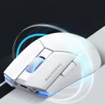 Mouse gaming wireless Machenike M7 Pro, 2.4 GHz / USB-C, 26000 DPI, 6 butoane, 600 mAh, RGB, Alb 5 - lerato.ro