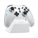 Controller Machenike G5Pro Max pentru PC / Nintendo Switch / TV / Telefon, Wireless / Bluetooth / Cu fir, 600mAh, RGB, USB-C, Statie incarcare inclusa, Alb 2 - lerato.ro
