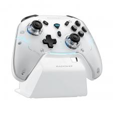 Controller Machenike G5Pro Max pentru PC / Nintendo Switch / TV / Telefon, Wireless / Bluetooth / Cu fir, 600mAh, RGB, USB-C, Statie incarcare inclusa, Alb