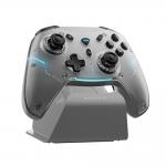 Controller Machenike G5Pro Max pentru PC / Nintendo Switch / TV / Telefon, Wireless / Bluetooth / Cu fir, 600mAh, RGB, USB-C, Statie incarcare inclusa, Gri 2 - lerato.ro