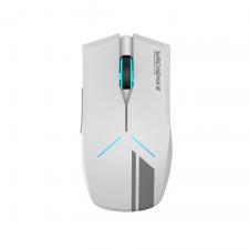 Mouse gaming wireless Machenike M721, RGB, 10000 DPI, 4 Butoane, 1000mAh, Wireless, Bluetooth, USB-C, Alb