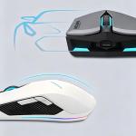 Mouse gaming wireless Machenike M721, RGB, 10000 DPI, 4 Butoane, 1000mAh, Wireless, Bluetooth, USB-C, Alb 9 - lerato.ro