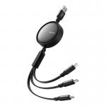 Cablu pentru incarcare si transfer de date Mcdodo CA-7256 3 in 1, USB la USB-C/Lightning/Micro-USB, 3.5A, 1.2m, Negru 2 - lerato.ro