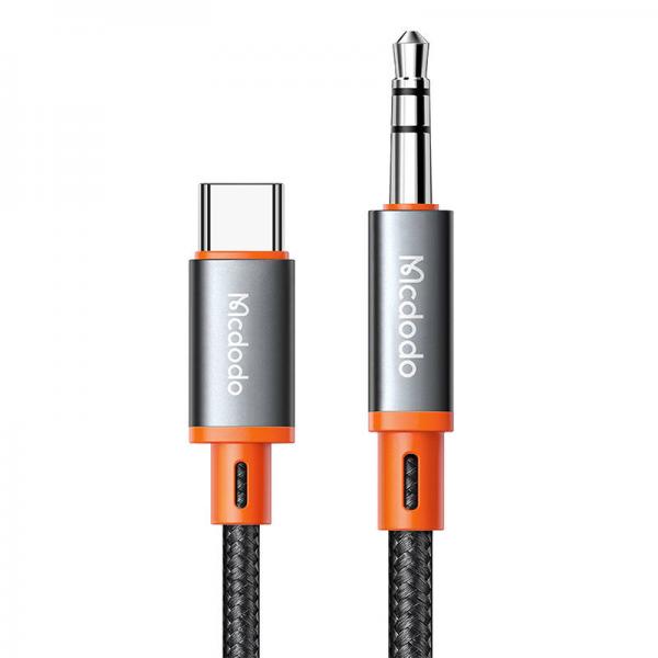 Adaptor audio USB-C la Jack 3.5mm CA-0900,Tip Resort, Lungime 1.8m, Negru