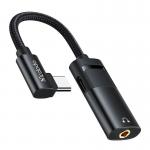 Adaptor audio si incarcare 2in1 USB-C la USB-C mama si Jack 3.5mm mama CA-1880, PD 60W, Negru