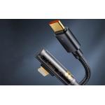 Cablu pentru incarcare si transfer date Mcdodo CA-3391, Unghi incarcare de 90 grade, Prism USB-C/Lightning, 36W, 3A, 1.8m, Negru 4 - lerato.ro