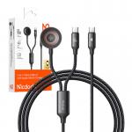 Cablu pentru incarcare telefoane si ceasuri Apple Mcdodo CA-2200 2 in 1, 2x USB-C, 60W, 3A, 1.2m, Negru 8 - lerato.ro