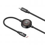 Cablu pentru incarcare telefoane si ceasuri Apple Mcdodo CA-2580 2 in 1, 2x USB-C, 60W, 3A, 1.5m, Negru 3 - lerato.ro