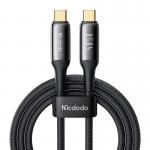 Cablu pentru incarcare si transfer date Mcdodo CA-2990, 2x USB-C, PD 240W, 5A, 40Gbps, 8K, 1.2m, Negru 2 - lerato.ro