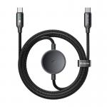 Cablu pentru incarcare telefoane si ceasuri Samsung Mcdodo CA-4170 2 in 1, 2x USB-C, 60W, 3A, 1.5m, Negru 2 - lerato.ro