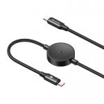 Cablu pentru incarcare telefoane si ceasuri Samsung Mcdodo CA-4170 2 in 1, 2x USB-C, 60W, 3A, 1.5m, Negru 4 - lerato.ro