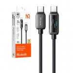 Cablu pentru incarcare si transfer date Mcdodo CA-4250, 2x USB-C, Display LED, 100W, 5A, 1.2m, Negru 5 - lerato.ro