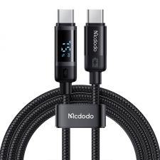 Cablu pentru incarcare si transfer date Mcdodo CA-5780, Display LED, 2x USB-C, 60W, 3A, 1.2m, Negru