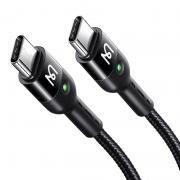 Cablu pentru incarcare si transfer date tip arc Mcdodo CA-7860, USB-C la USB-C, 60W, 3A, 480 Mbps, 1.8m Negru