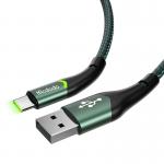 Cablu pentru incarcare si transfer date Mcdodo CA-7961 Magnificence Indicator LED, USB/USB-C, 3A, 1m, Verde 5 - lerato.ro