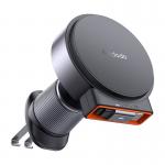 Suport auto Mcdodo CH-3000, Air Vent Mount, Incarcare Wireless 15W, Cablu USB-C 1m, Negru 6 - lerato.ro