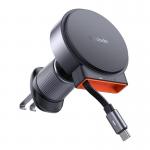 Suport auto Mcdodo CH-3000, Air Vent Mount, Incarcare Wireless 15W, Cablu USB-C 1m, Negru 4 - lerato.ro