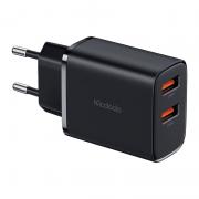Incarcator retea Mcdodo CH-5070, 2x USB, 12W, Negru