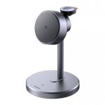 Statie de incarcare 3 in 1 Mcdodo CH-2462, Wireless Quick Charge, 15W, Incarcator retea 33W inclus, Argintiu 2 - lerato.ro