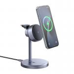 Statie de incarcare 3 in 1 Mcdodo CH-2462, Wireless Quick Charge, 15W, Incarcator retea 33W inclus, Argintiu 7 - lerato.ro