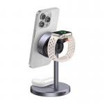 Statie de incarcare 3 in 1 Mcdodo CH-2462, Wireless Quick Charge, 15W, Incarcator retea 33W inclus, Argintiu 6 - lerato.ro