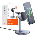Statie de incarcare 3 in 1 Mcdodo CH-2462, Wireless Quick Charge, 15W, Incarcator retea 33W inclus, Argintiu 4 - lerato.ro