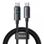 Cablu pentru incarcare si transfer date Mcdodo CA-5610, USB-C/USB-C, 100W, Afisaj LED, 1.2m, Negru 2 - lerato.ro