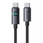 Cablu pentru incarcare si transfer date Mcdodo CA-5610, USB-C/USB-C, 100W, Afisaj LED, 1.2m, Negru 3 - lerato.ro
