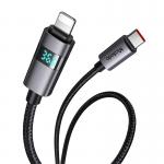 Cablu pentru incarcare si transfer date Mcdodo CA-6570, USB-C/Lightning, 36W, 3A, Afisaj LED, 1.2m, Negru 4 - lerato.ro