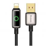 Cablu pentru incarcare si transfer de date Mcdodo CA-6590, USB/Lightning, 3A, 1.2m, Negru 3 - lerato.ro