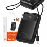 Baterie externa portabila Mcdodo MC-3243, Digital Display, 10000 mAh, 22.5W, USB/USB-C, Cablu USB-C atasat, Negru 3 - lerato.ro