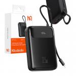 Baterie externa portabila Mcdodo MC-3710, Digital Display, 20000 mAh, 22.5W, USB/USB-C, Cablu Lightning atasat, Negru 7 - lerato.ro