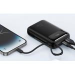 Baterie externa portabila Mcdodo MC-3710, Digital Display, 20000 mAh, 22.5W, USB/USB-C, Cablu Lightning atasat, Negru 8 - lerato.ro