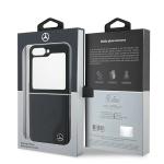 Carcasa piele Marcedes-Benz Wood Imitation cu MagSafe compatibila cu Samsung Galaxy Z Flip 6, Negru 9 - lerato.ro
