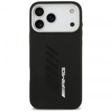 Carcasa AMG Silicone Oversize Rhombs cu MagSafe compatibila cu iPhone 17 Pro Max, Negru