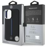 Carcasa Mercedes Silicone Blue Stripe cu MagSafe compatibila cu iPhone 16, Negru 9 - lerato.ro