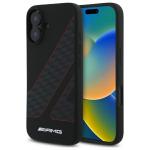 Carcasa AMG Checkered Flag Pattern cu MagSafe compatibila cu iPhone 16, Negru 4 - lerato.ro