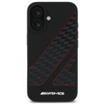 Carcasa AMG Checkered Flag Pattern cu MagSafe compatibila cu iPhone 16, Negru 2 - lerato.ro