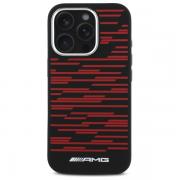 Carcasa AMG Silicone Graphics cu MagSafe compatibila cu iPhone 16 Pro Max, Negru