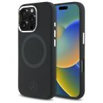 Carcasa Mercedes Silicone Tonal Logo cu MagSafe compatibila cu iPhone 16 Pro, Negru 4 - lerato.ro