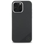 Carcasa Mercedes Silicone Tonal Logo Wood Pattern cu MagSafe compatibila cu iPhone 16 Pro Max, Negru 2 - lerato.ro