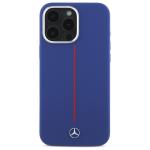 Carcasa Mercedes Silicone Red Stripe cu MagSafe compatibila cu iPhone 16 Pro Max, Albastru 2 - lerato.ro