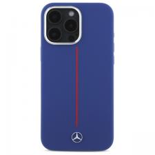 Carcasa Mercedes Silicone Red Stripe cu MagSafe compatibila cu iPhone 16 Pro Max, Albastru