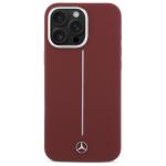 Carcasa Mercedes Silicone White Stripe cu MagSafe compatibila cu iPhone 16 Pro Max, Rosu 2 - lerato.ro