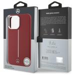 Carcasa Mercedes Silicone White Stripe cu MagSafe compatibila cu iPhone 16 Pro Max, Rosu 9 - lerato.ro
