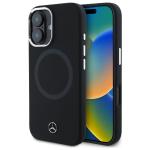 Carcasa Mercedes Silicone Tonal Logo cu MagSafe compatibila cu iPhone 16, Negru 4 - lerato.ro