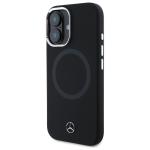 Carcasa Mercedes Silicone Tonal Logo cu MagSafe compatibila cu iPhone 16, Negru 3 - lerato.ro