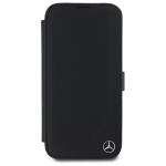 Carcasa  Mercedes Leather Wood Imitation compatibila cu iPhone 16, Negru 2 - lerato.ro